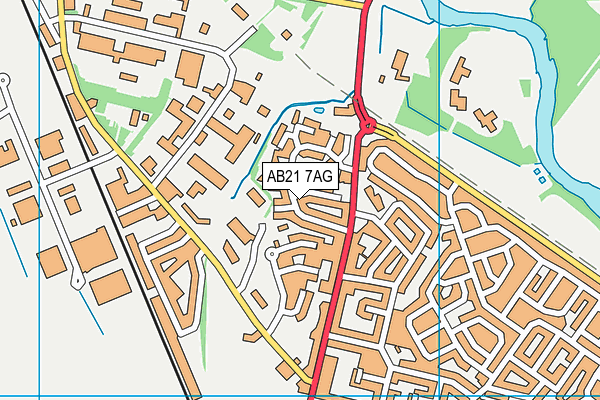 AB21 7AG map - OS VectorMap District (Ordnance Survey) AB21 7AG map - OS VectorMap District (Ordnance Survey)