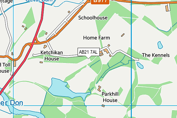 AB21 7AL map - OS VectorMap District (Ordnance Survey)