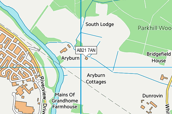 AB21 7AN map - OS VectorMap District (Ordnance Survey) AB21 7AN map - OS VectorMap District (Ordnance Survey)