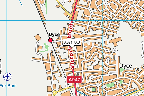 AB21 7AU map - OS VectorMap District (Ordnance Survey) AB21 7AU map - OS VectorMap District (Ordnance Survey)