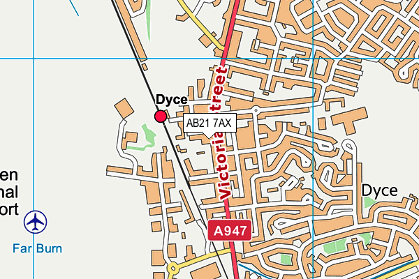 AB21 7AX map - OS VectorMap District (Ordnance Survey) AB21 7AX map - OS VectorMap District (Ordnance Survey)