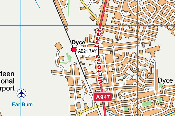 AB21 7AY map - OS VectorMap District (Ordnance Survey) AB21 7AY map - OS VectorMap District (Ordnance Survey)
