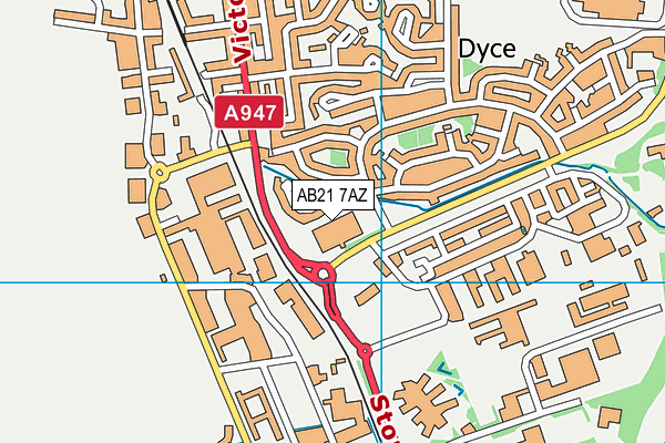 AB21 7AZ map - OS VectorMap District (Ordnance Survey) AB21 7AZ map - OS VectorMap District (Ordnance Survey)