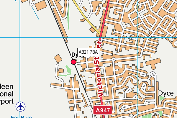 AB21 7BA map - OS VectorMap District (Ordnance Survey) AB21 7BA map - OS VectorMap District (Ordnance Survey)