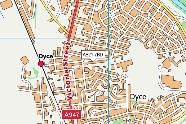 AB21 7BD map - OS VectorMap District (Ordnance Survey) AB21 7BD map - OS VectorMap District (Ordnance Survey)