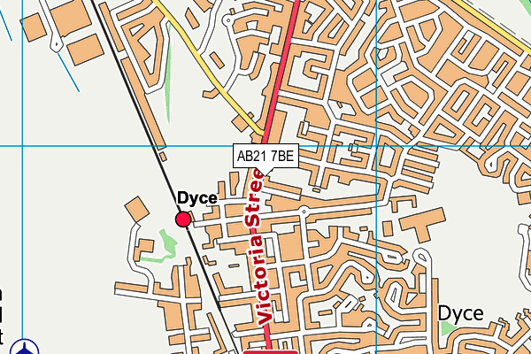 AB21 7BE map - OS VectorMap District (Ordnance Survey) AB21 7BE map - OS VectorMap District (Ordnance Survey)