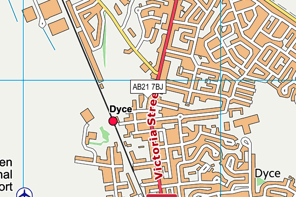 AB21 7BJ map - OS VectorMap District (Ordnance Survey) AB21 7BJ map - OS VectorMap District (Ordnance Survey)