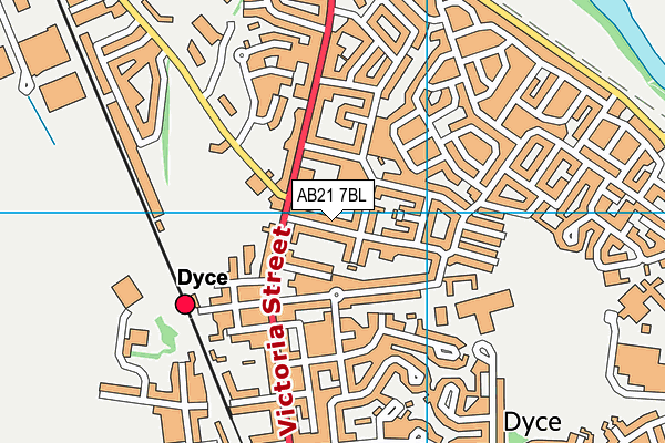 AB21 7BL map - OS VectorMap District (Ordnance Survey)