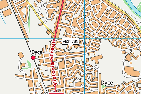 AB21 7BN map - OS VectorMap District (Ordnance Survey) AB21 7BN map - OS VectorMap District (Ordnance Survey)
