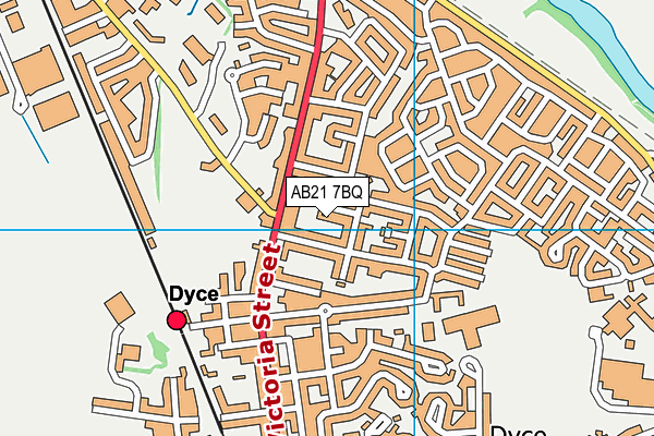 AB21 7BQ map - OS VectorMap District (Ordnance Survey) AB21 7BQ map - OS VectorMap District (Ordnance Survey)