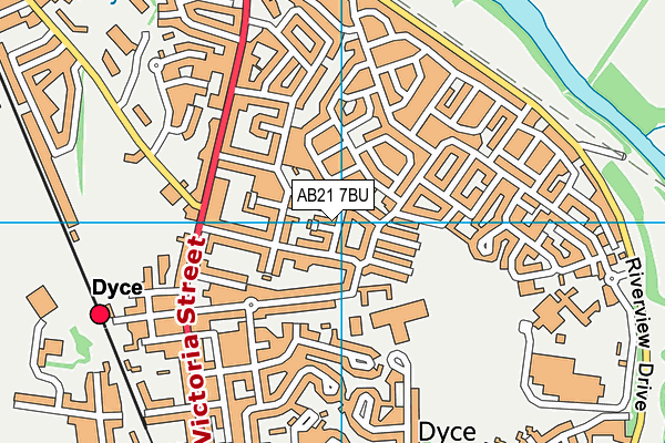 AB21 7BU map - OS VectorMap District (Ordnance Survey) AB21 7BU map - OS VectorMap District (Ordnance Survey)
