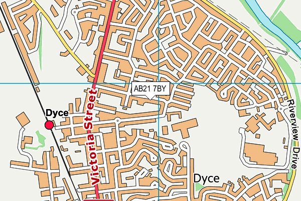AB21 7BY map - OS VectorMap District (Ordnance Survey) AB21 7BY map - OS VectorMap District (Ordnance Survey)