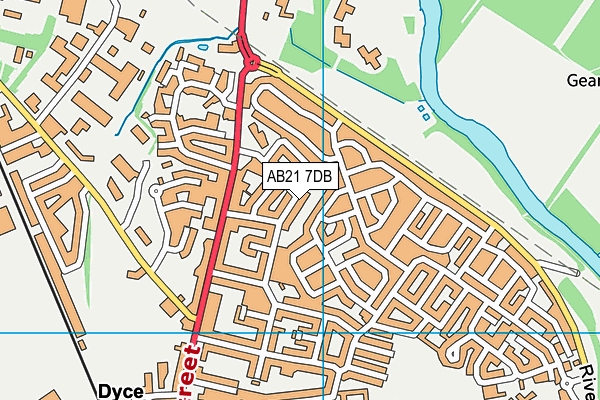AB21 7DB map - OS VectorMap District (Ordnance Survey) AB21 7DB map - OS VectorMap District (Ordnance Survey)