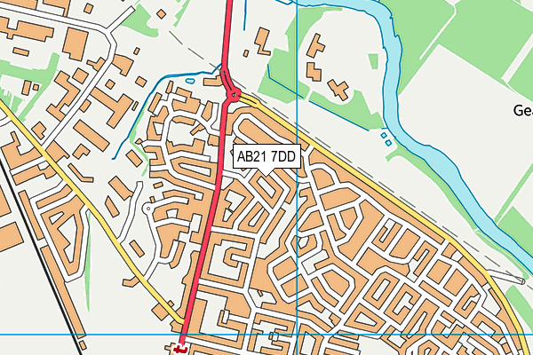 AB21 7DD map - OS VectorMap District (Ordnance Survey) AB21 7DD map - OS VectorMap District (Ordnance Survey)