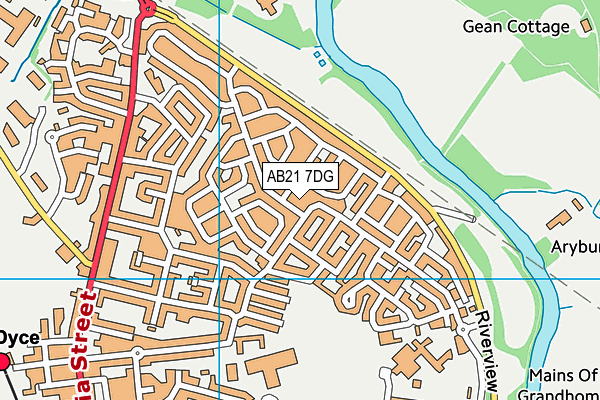 AB21 7DG map - OS VectorMap District (Ordnance Survey) AB21 7DG map - OS VectorMap District (Ordnance Survey)