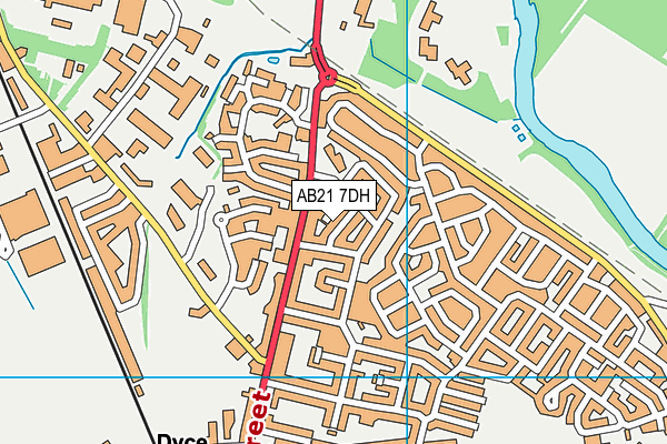 AB21 7DH map - OS VectorMap District (Ordnance Survey) AB21 7DH map - OS VectorMap District (Ordnance Survey)