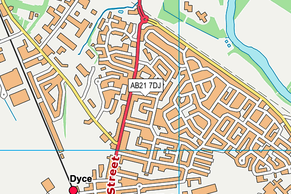 AB21 7DJ map - OS VectorMap District (Ordnance Survey) AB21 7DJ map - OS VectorMap District (Ordnance Survey)