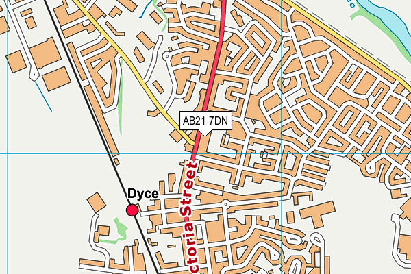 AB21 7DN map - OS VectorMap District (Ordnance Survey) AB21 7DN map - OS VectorMap District (Ordnance Survey)