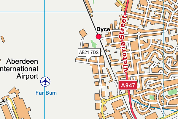 AB21 7DS map - OS VectorMap District (Ordnance Survey)
