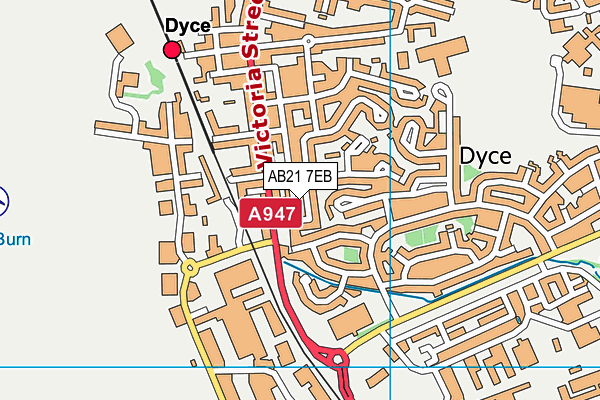AB21 7EB map - OS VectorMap District (Ordnance Survey) AB21 7EB map - OS VectorMap District (Ordnance Survey)