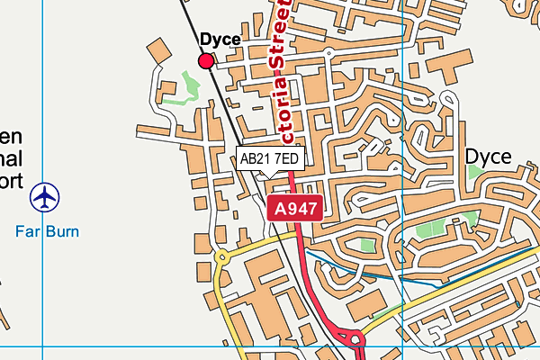 AB21 7ED map - OS VectorMap District (Ordnance Survey) AB21 7ED map - OS VectorMap District (Ordnance Survey)