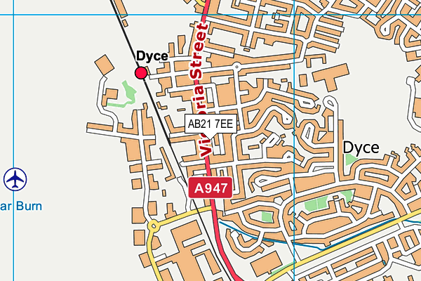 AB21 7EE map - OS VectorMap District (Ordnance Survey) AB21 7EE map - OS VectorMap District (Ordnance Survey)