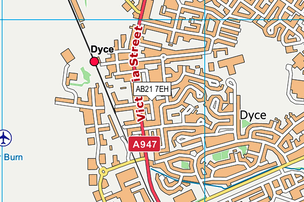 AB21 7EH map - OS VectorMap District (Ordnance Survey) AB21 7EH map - OS VectorMap District (Ordnance Survey)