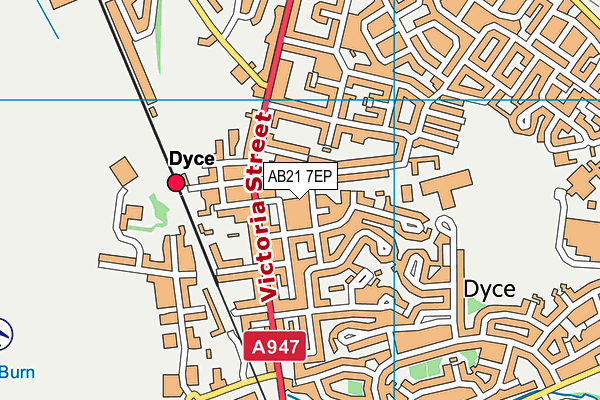 AB21 7EP map - OS VectorMap District (Ordnance Survey) AB21 7EP map - OS VectorMap District (Ordnance Survey)