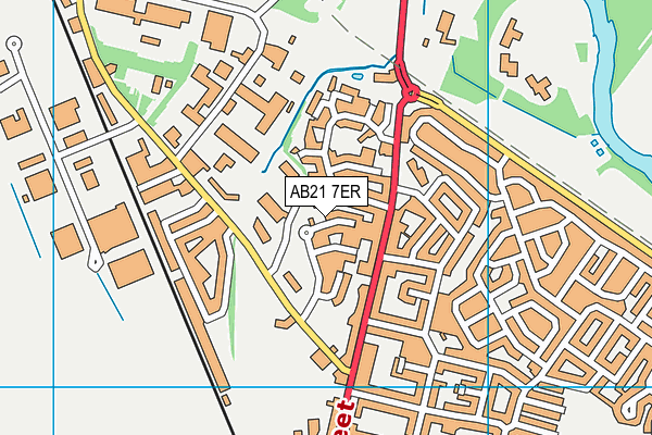 AB21 7ER map - OS VectorMap District (Ordnance Survey) AB21 7ER map - OS VectorMap District (Ordnance Survey)