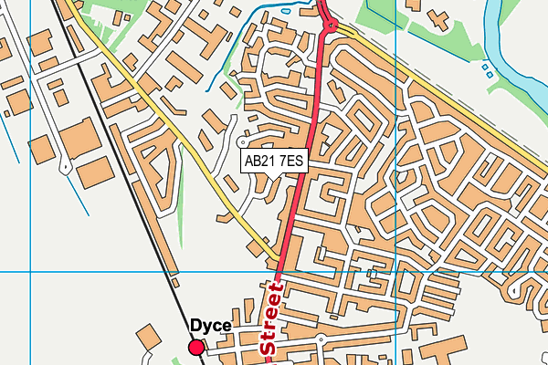 AB21 7ES map - OS VectorMap District (Ordnance Survey) AB21 7ES map - OS VectorMap District (Ordnance Survey)