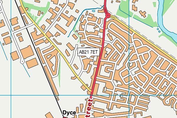 AB21 7ET map - OS VectorMap District (Ordnance Survey) AB21 7ET map - OS VectorMap District (Ordnance Survey)