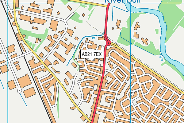 AB21 7EX map - OS VectorMap District (Ordnance Survey) AB21 7EX map - OS VectorMap District (Ordnance Survey)