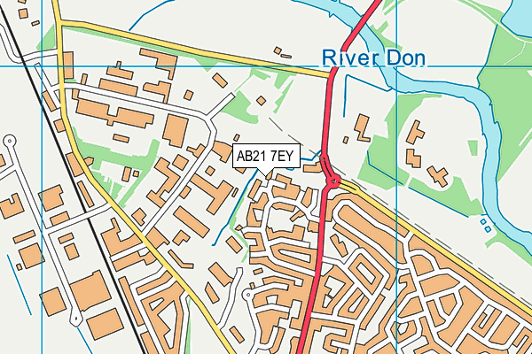 AB21 7EY map - OS VectorMap District (Ordnance Survey) AB21 7EY map - OS VectorMap District (Ordnance Survey)
