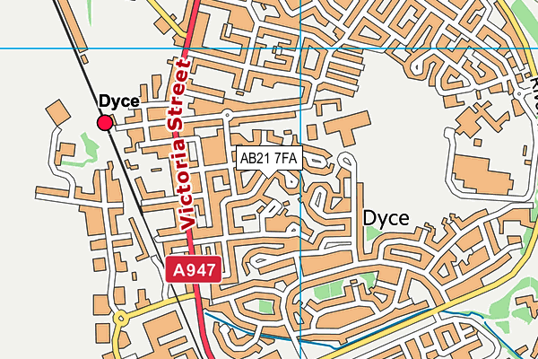 AB21 7FA map - OS VectorMap District (Ordnance Survey) AB21 7FA map - OS VectorMap District (Ordnance Survey)