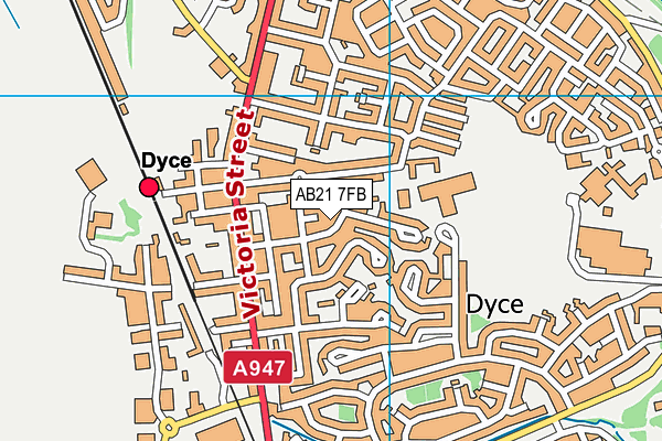 AB21 7FB map - OS VectorMap District (Ordnance Survey) AB21 7FB map - OS VectorMap District (Ordnance Survey)