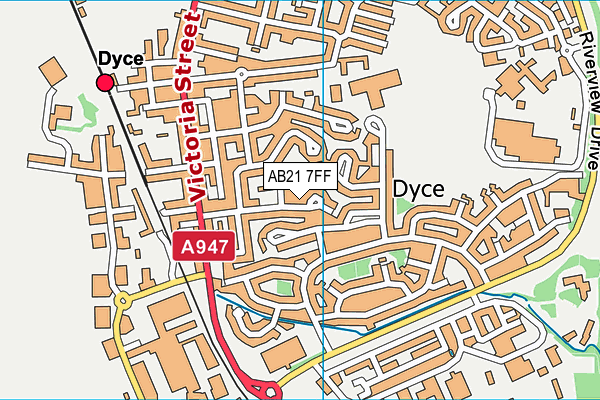 AB21 7FF map - OS VectorMap District (Ordnance Survey) AB21 7FF map - OS VectorMap District (Ordnance Survey)