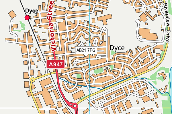AB21 7FG map - OS VectorMap District (Ordnance Survey) AB21 7FG map - OS VectorMap District (Ordnance Survey)