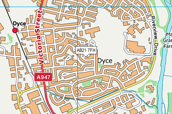 AB21 7FH map - OS VectorMap District (Ordnance Survey) AB21 7FH map - OS VectorMap District (Ordnance Survey)