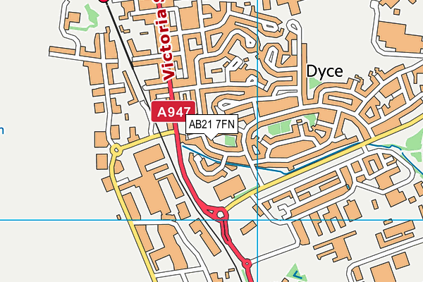 AB21 7FN map - OS VectorMap District (Ordnance Survey) AB21 7FN map - OS VectorMap District (Ordnance Survey)