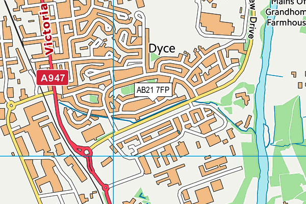 AB21 7FP map - OS VectorMap District (Ordnance Survey) AB21 7FP map - OS VectorMap District (Ordnance Survey)
