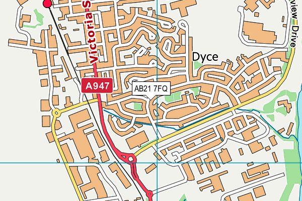 AB21 7FQ map - OS VectorMap District (Ordnance Survey) AB21 7FQ map - OS VectorMap District (Ordnance Survey)