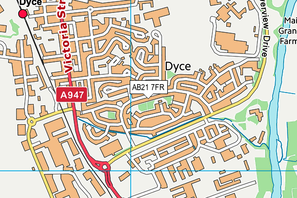 AB21 7FR map - OS VectorMap District (Ordnance Survey) AB21 7FR map - OS VectorMap District (Ordnance Survey)