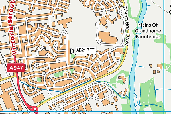 AB21 7FT map - OS VectorMap District (Ordnance Survey) AB21 7FT map - OS VectorMap District (Ordnance Survey)