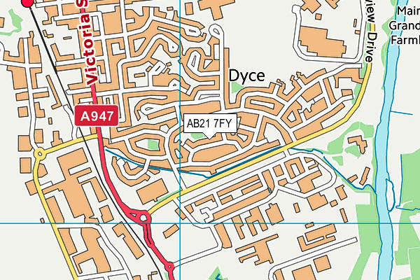 AB21 7FY map - OS VectorMap District (Ordnance Survey) AB21 7FY map - OS VectorMap District (Ordnance Survey)