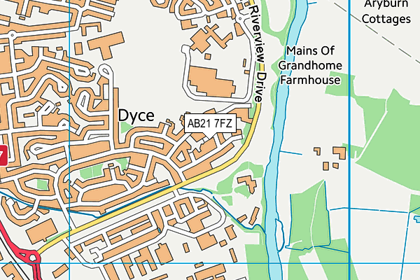 AB21 7FZ map - OS VectorMap District (Ordnance Survey) AB21 7FZ map - OS VectorMap District (Ordnance Survey)