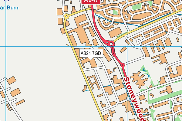 AB21 7GD map - OS VectorMap District (Ordnance Survey) AB21 7GD map - OS VectorMap District (Ordnance Survey)