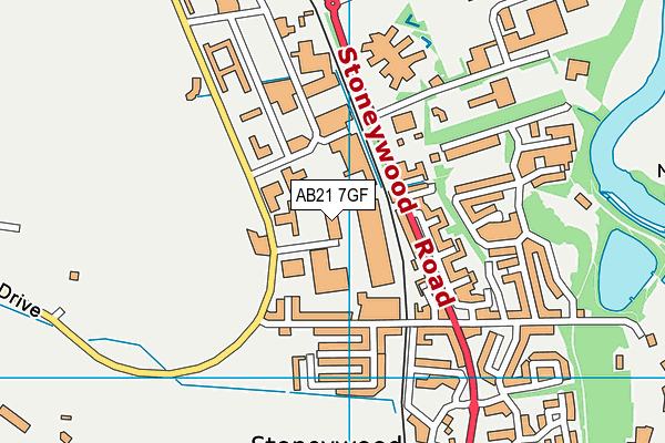 AB21 7GF map - OS VectorMap District (Ordnance Survey) AB21 7GF map - OS VectorMap District (Ordnance Survey)