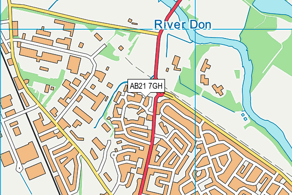 AB21 7GH map - OS VectorMap District (Ordnance Survey) AB21 7GH map - OS VectorMap District (Ordnance Survey)