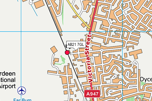 AB21 7GL map - OS VectorMap District (Ordnance Survey) AB21 7GL map - OS VectorMap District (Ordnance Survey)