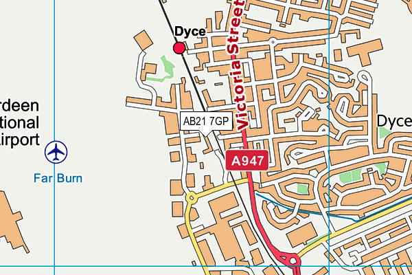 AB21 7GP map - OS VectorMap District (Ordnance Survey) AB21 7GP map - OS VectorMap District (Ordnance Survey)